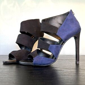 Zara 2-Tone Black and Blue Sandals